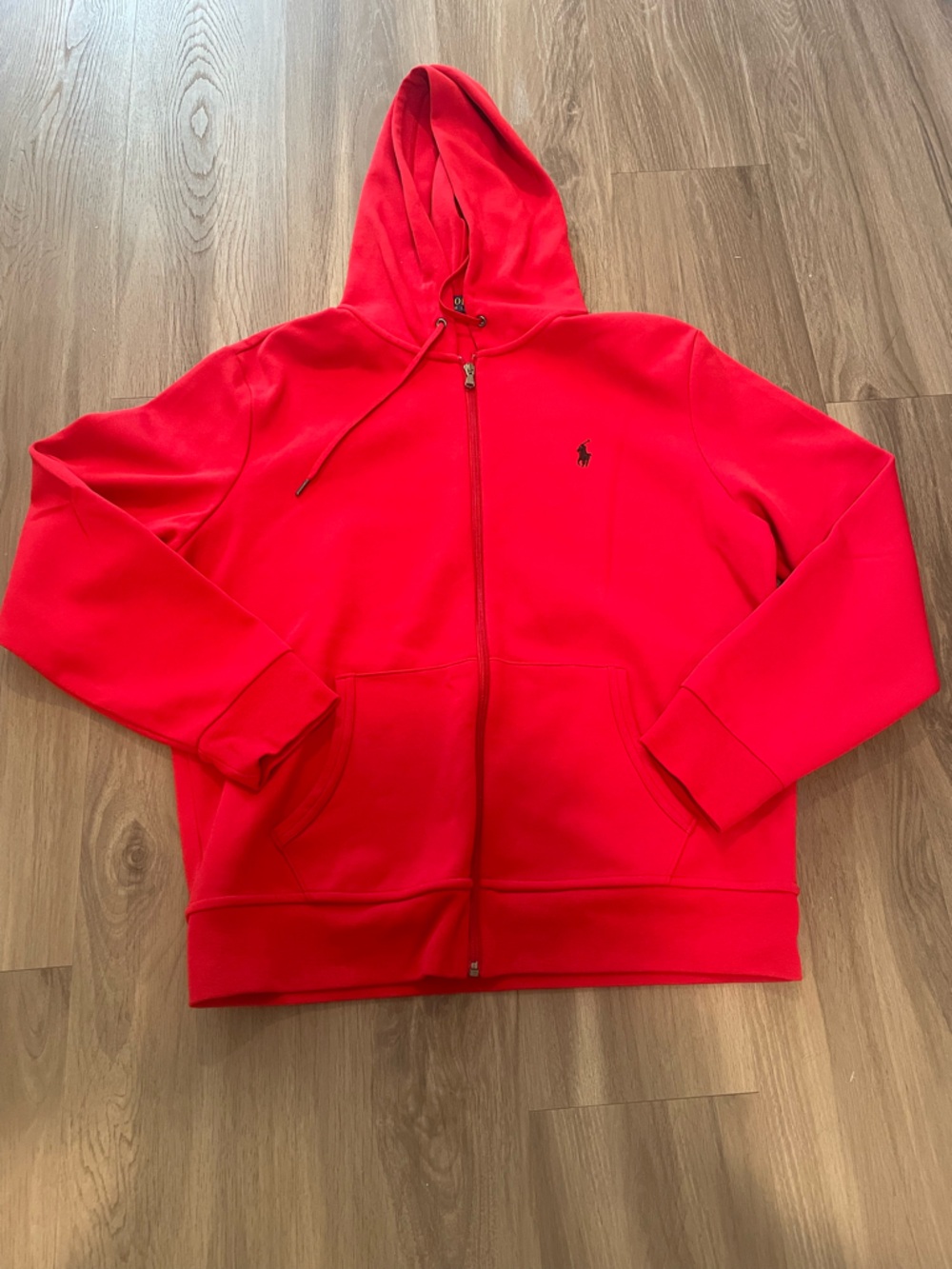 Men’s Polo by Ralph Lauren Red Full-Zip Hoodie Jacket — Size L